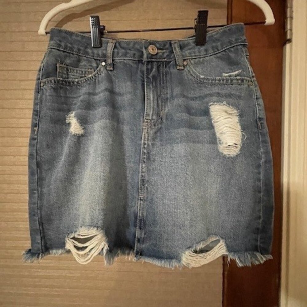 Vintage Style Denim Mini Skirt
